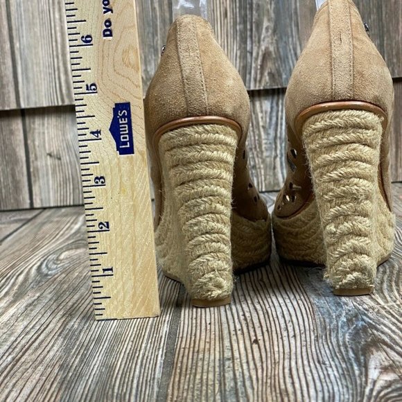 Calvin Klein Suede Espadrille Wedge Heels Sandals - Picture 6 of 10
